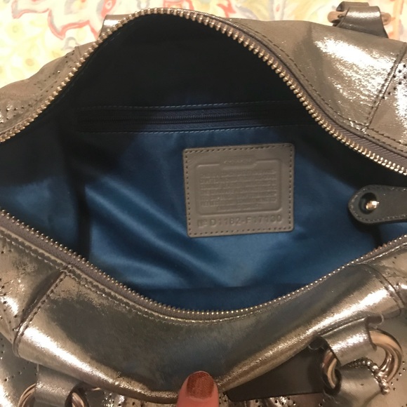 Metallic Silver Coach Bag - Picture 2 of 2